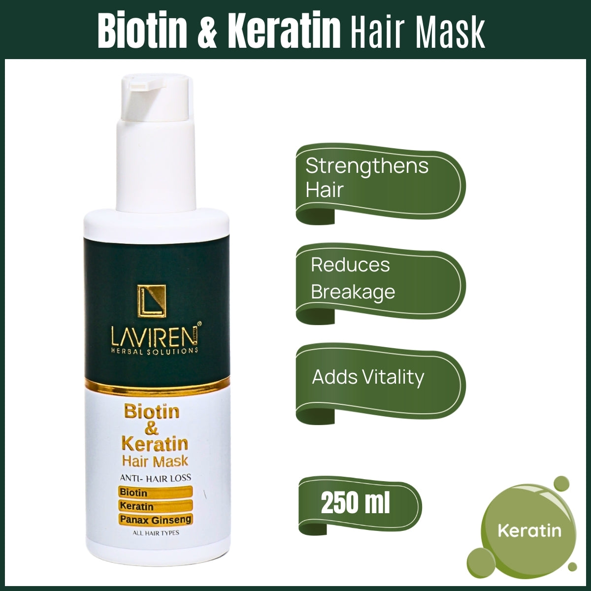 LAVIREN Biotin & Keratin Hair mask - EN 2