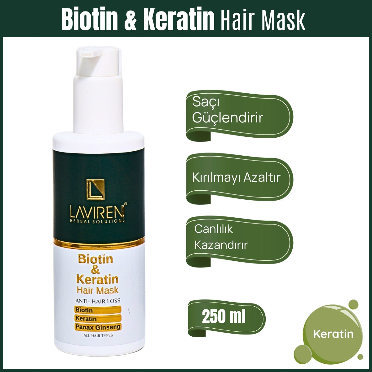 Laviren Biotin & Keratin Sac Maskesi - 2