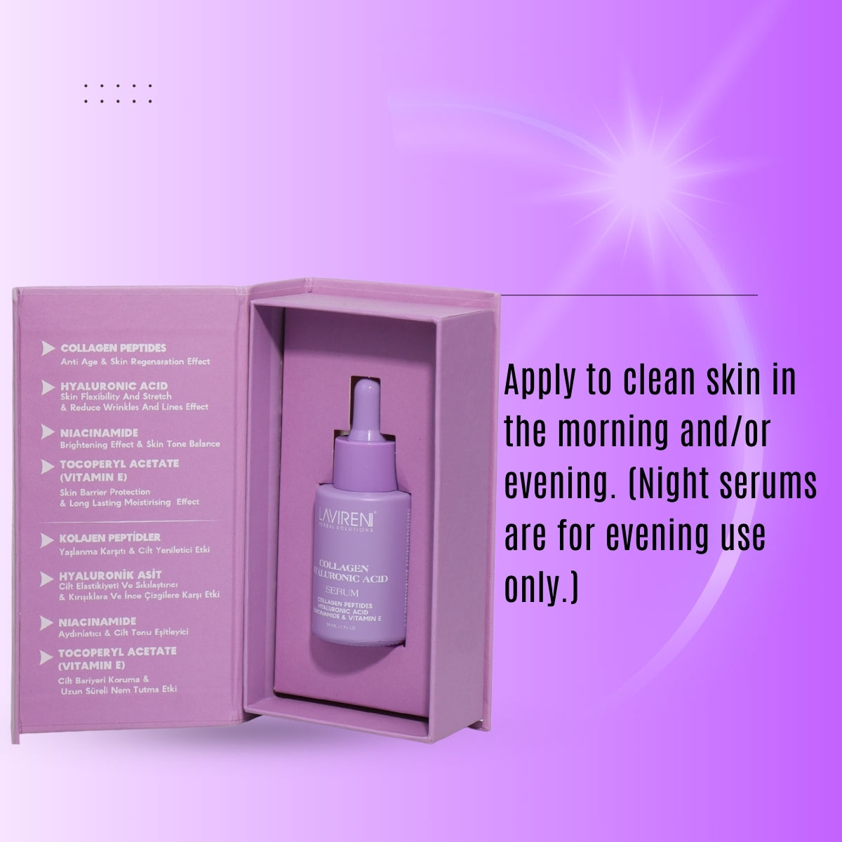 LAVIREN Collagen Hyaluronic Acid Serum - EN 3