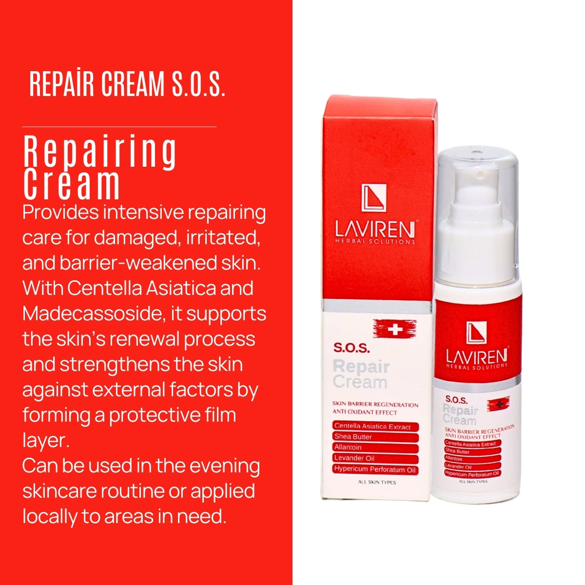 LAVIREN Repair Cream S.O.S. - EN 1